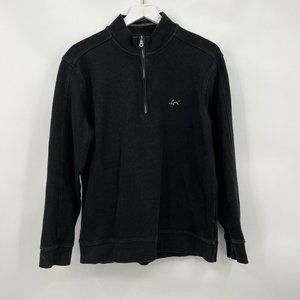 Greg Norman Mock Neck 1/4 Zip Pullover Golf Sweatshirt Embroidered Logo Medium